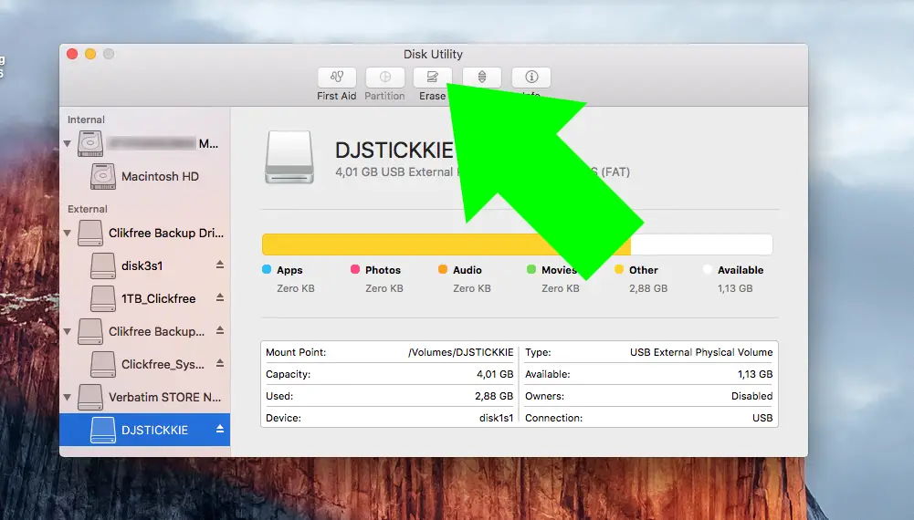 mac flash drive format for windows