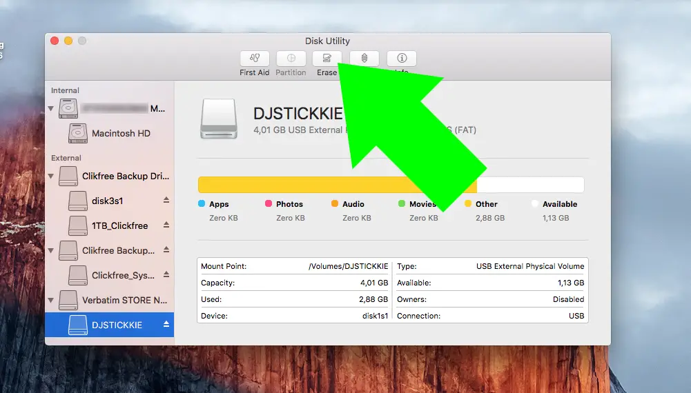 check if a usb drive is formated for mac